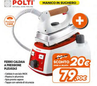 Expert Polti Ferro Caldaia A Pressione Pleu0243 offerta