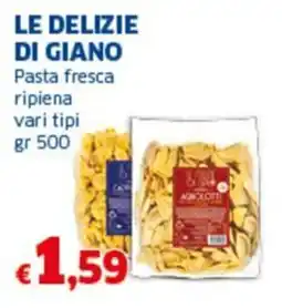 Sigma LE DELIZIE DI GIANO Pasta fresca ripiena offerta