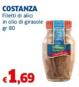 Sigma COSTANZA Filetti di alici in olio di girasole offerta