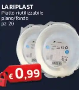 Sigma LA RIPLAST Piatto riutilizzabile piano/fondo offerta