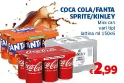 Sigma COCA COLA/FANTA SPRITE/KINLEY Mini can offerta