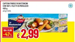 Famila CAPITAN FINDUS 18 BASTONCINI CON 100% FILETTI DI MERLUZZO offerta