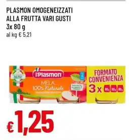 Famila PLASMON OMOGENEIZZATI ALLA FRUTTA VARI GUSTI offerta