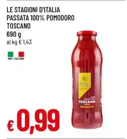 Famila LE STAGIONI D'ITALIA PASSATA 100% POMODORO TOSCANO offerta