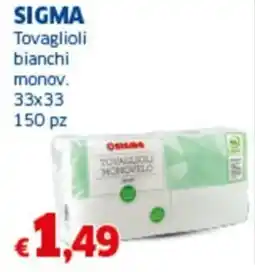 Sigma SIGMA Tovaglioli bianchi monov. offerta