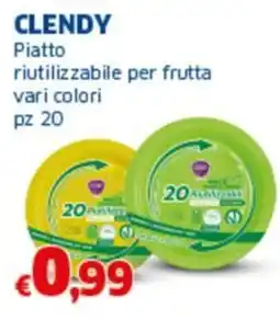 Sigma CLENDY Piatto riutilizzabile per frutta pz 20 offerta