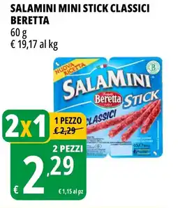 Tigros Salamini mini stick classici BERETTA offerta