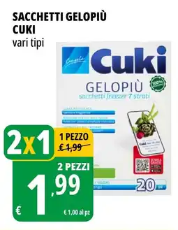 Tigros Sacchetti gelopiù CUKI offerta