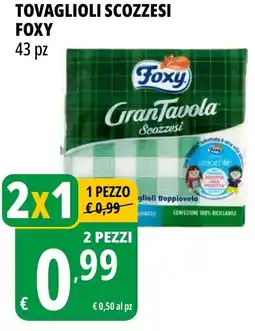 Tigros Tovaglioli scozzesi FOXY 43 pz offerta