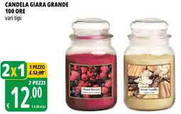 Tigros Candela giara grande 100 ore offerta