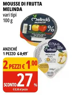 Tigros Mousse di frutta MELINDA offerta