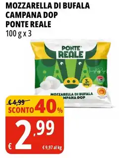 Tigros Mozzarella di bufala campana DOP PONTE REALE offerta