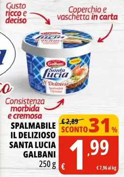 Tigros Spalmabile il delizioso santa lucia GALBANI offerta