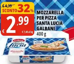Tigros Mozzarella per pizza santa lucia GALBANI offerta