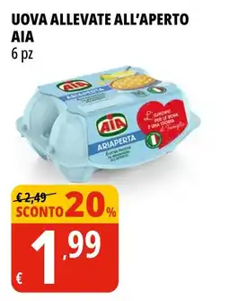 Tigros Uova allevate all'aperto ΑΙΑ 6 pz offerta