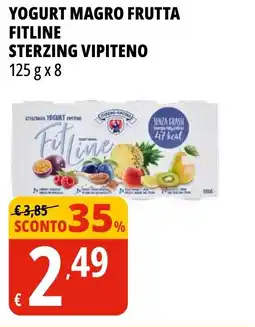 Tigros Yogurt magro frutta fitline STERZING VIPITENO offerta