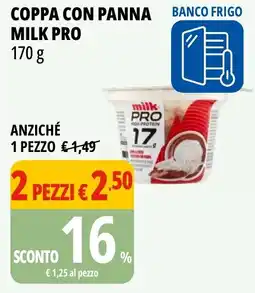 Tigros Coppa con panna banco frigo MILK PRO offerta