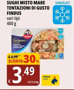 Tigros Sughi misto mare tentazioni di gusto FINDUS offerta
