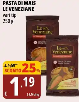 Tigros Pasta di mais LE VENEZIANE offerta