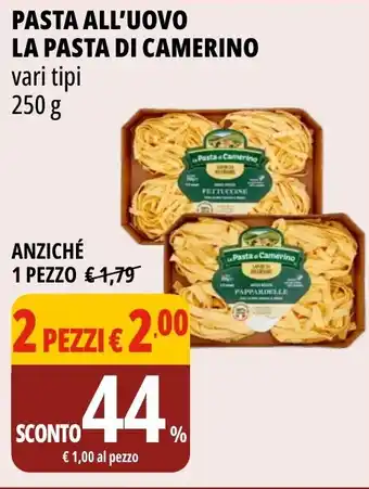 Tigros Pasta all'uovo LA PASTA DI CAMERINO offerta