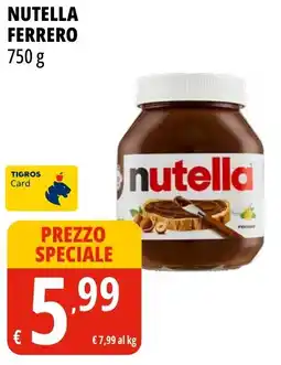 Tigros Nutella FERRERO offerta