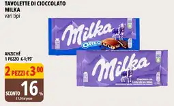 Tigros Tavolette di cioccolato MILKA offerta