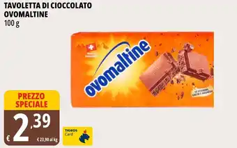Tigros Tavoletta di cioccolato OVOMALTINE offerta