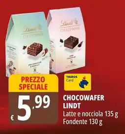 Tigros Chocowafer LINDT offerta