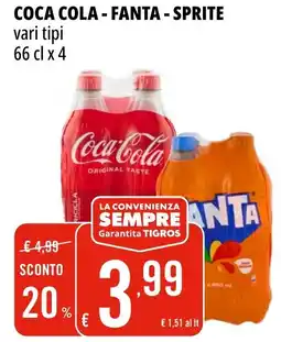 Tigros COCA COLA - FANTA - SPRITE offerta