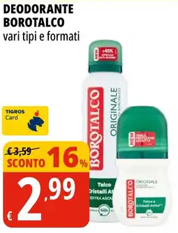 Tigros Deodorante BOROTALCO offerta