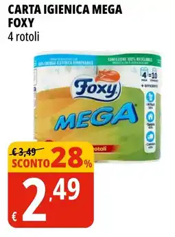 Tigros Carta igienica mega FOXY offerta