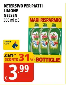 Tigros Detersivo per piatti limone NELSEN offerta
