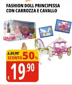 Tigros Fashion doll principessa con carrozza e cavallo offerta