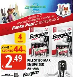 Tigros Pile stilo max ENERGIZER offerta