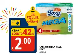 Tigros Carta igienica mega FOXY offerta