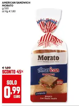 Panorama American sandwich MORATO offerta