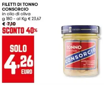 Panorama Filetti di tonno CONSORCIO offerta