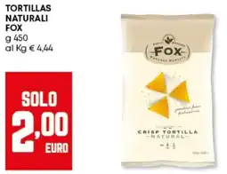 Panorama Tortillas naturali FOX offerta
