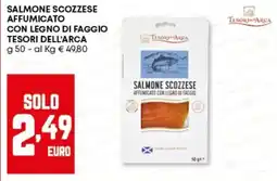 Panorama Salmone scozzese affumicato con legno di faggio TESORI DELL'ARCA offerta
