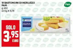 Panorama 18 bastoncini di merluzzo PAM offerta