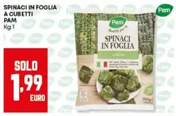 Panorama Spinaci in foglia a cubetti PAM offerta