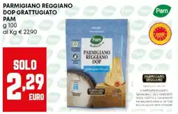Panorama Parmigiano reggiano dop grattugiato PAM offerta