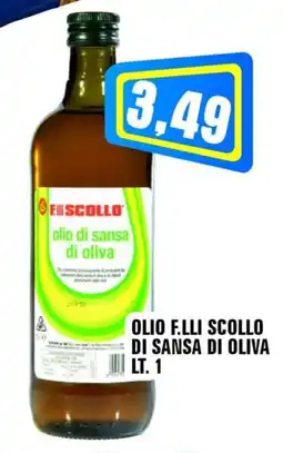 Punto Vigas Olio f.lli scollo di sansa di oliva offerta