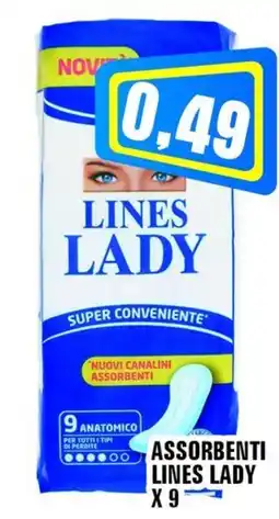 Punto Vigas Assorbenti lines lady offerta