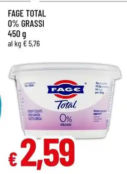 Famila FAGE TOTAL 0% GRASSI offerta