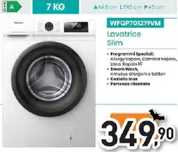 Unieuro Hisense WFQP701219VM Lavatrice Slim offerta