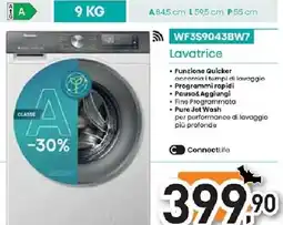Unieuro Hisense WF3S9043BW7 Lavatrice offerta