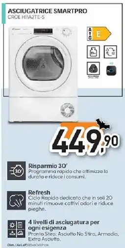 Unieuro CANDY ASCIUGATRICE SMARTPRO CROE H11A2TE-S offerta