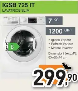 Unieuro IGNIS IGSB 725 IT LAVATRICE SLIM offerta
