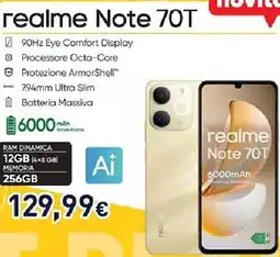 Unieuro realme Note 70T offerta